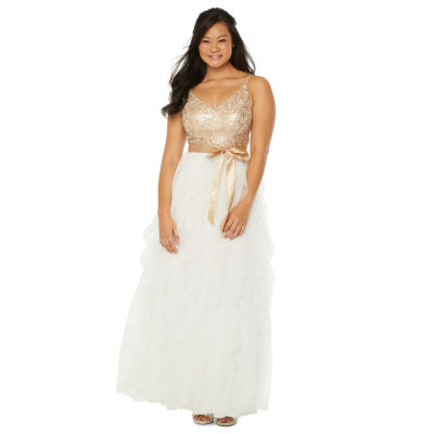 jcpenney white long dresses
