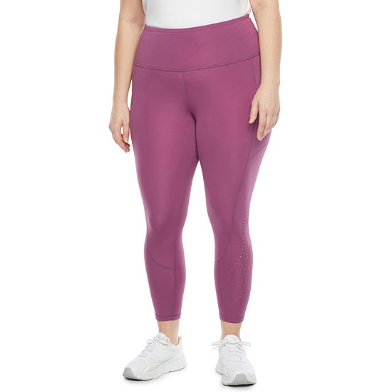 Xersion Womens Legging 7/8 Ankle High Rise Fitted Stretch Peach Fabric 3X -  $19 New With Tags - From Patti