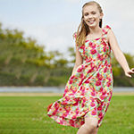 Peyton & Parker Mommy & Me Little & Big Girls Short Sleeve Ruffled Sleeve Floral Maxi Dress