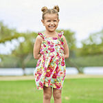 Peyton & Parker Mommy & Me Toddler Girls Short Sleeve Ruffled Sleeve Floral Maxi Dress