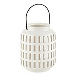 Outdoor Oasis Ceramic Lattice Cutout Decorative Lantern Collection