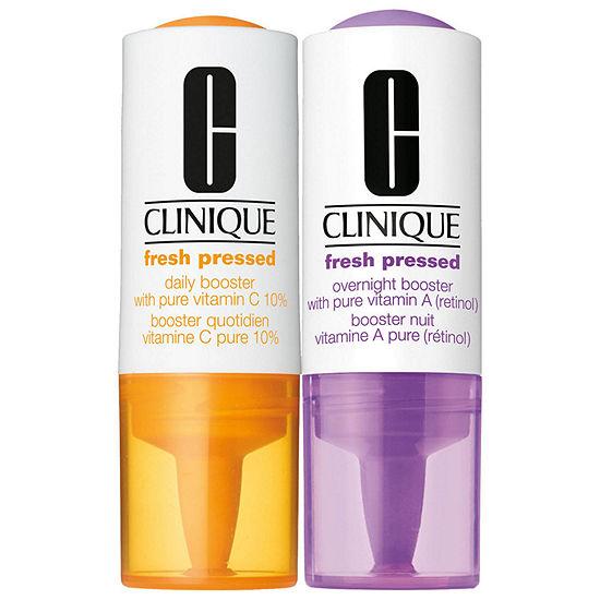 CLINIQUE Fresh Pressed Clinical™ Daily + Overnight Boosters with Pure Vitamins C 10% + A (Retinol)