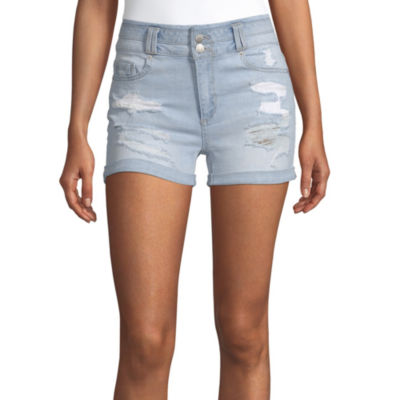 blue spice high waisted shorts