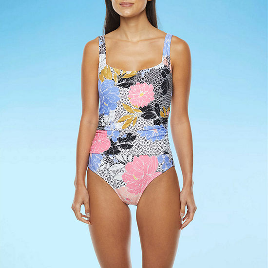 Sonnet Shores Timeless Womens Floral One Piece Swimsuit