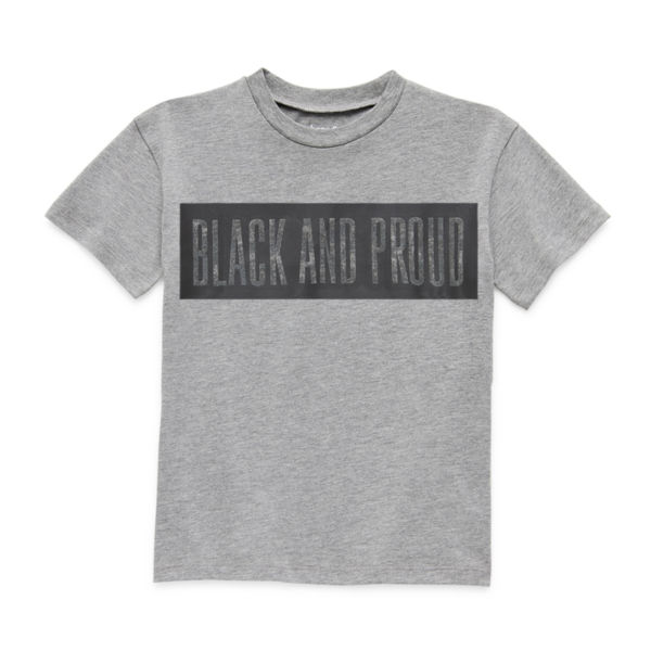 Hope & Wonder Black History Month Black And Proud Toddler Unisex Crew Neck Short Sleeve Regular Fit Graphic T-Shirt
