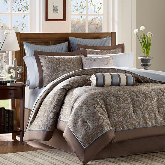 Madison Park Whitman 12 Pc Complete Bedding Set With Sheets