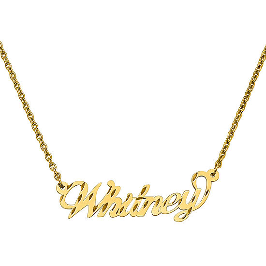 Personalized 15x45mm Diamond-Cut Name Necklace - JCPenney
