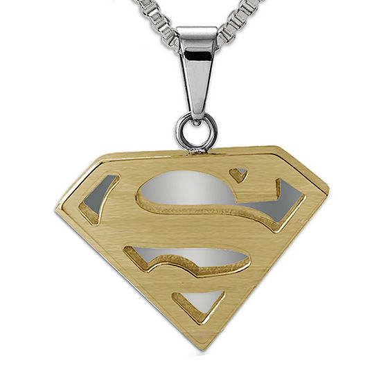 DC Comics® Superman Two-Tone Stainless Steel Pendant Necklace