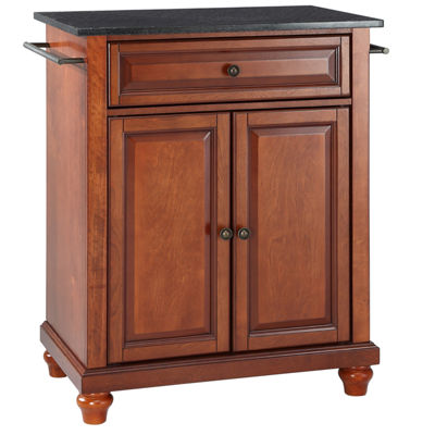 Pelham Small Black Granite Top Portable Kitchen Island