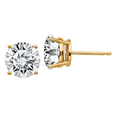 3 1/2 CT. T.W White Moissanite 14K Gold 8mm Round Stud Earrings JCPenney