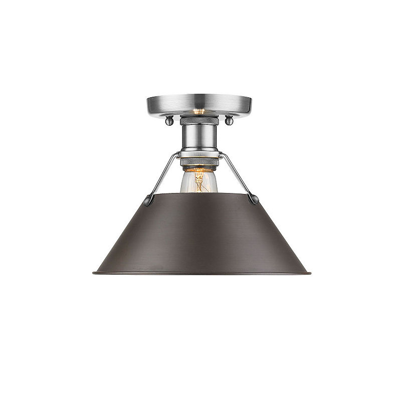 Orwell Flush Mount In Pewter, Silver