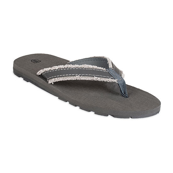 frayed canvas flip flops