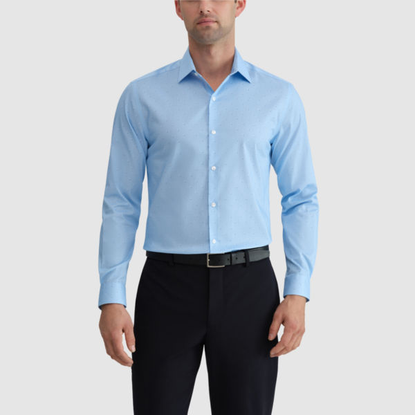 Van Heusen Ultra Flex Mens Slim Fit Stretch Fabric Wrinkle Free Long Sleeve Dress Shirt