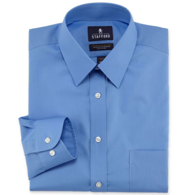 Stafford Mens Spread Collar Long Sleeve Stretch Dress Shirt - JCPenney