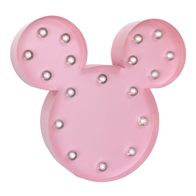 Disney Minnie Disney Marquee Wall Art 1 Pair Decor Kits, Girls
