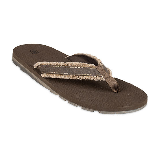 frayed canvas flip flops