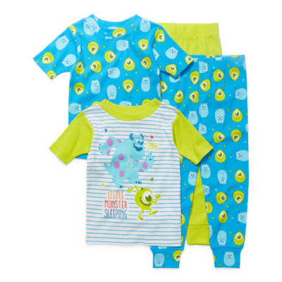 Toddler Boys 4 Pc Monsters University Pajama Set Color Green