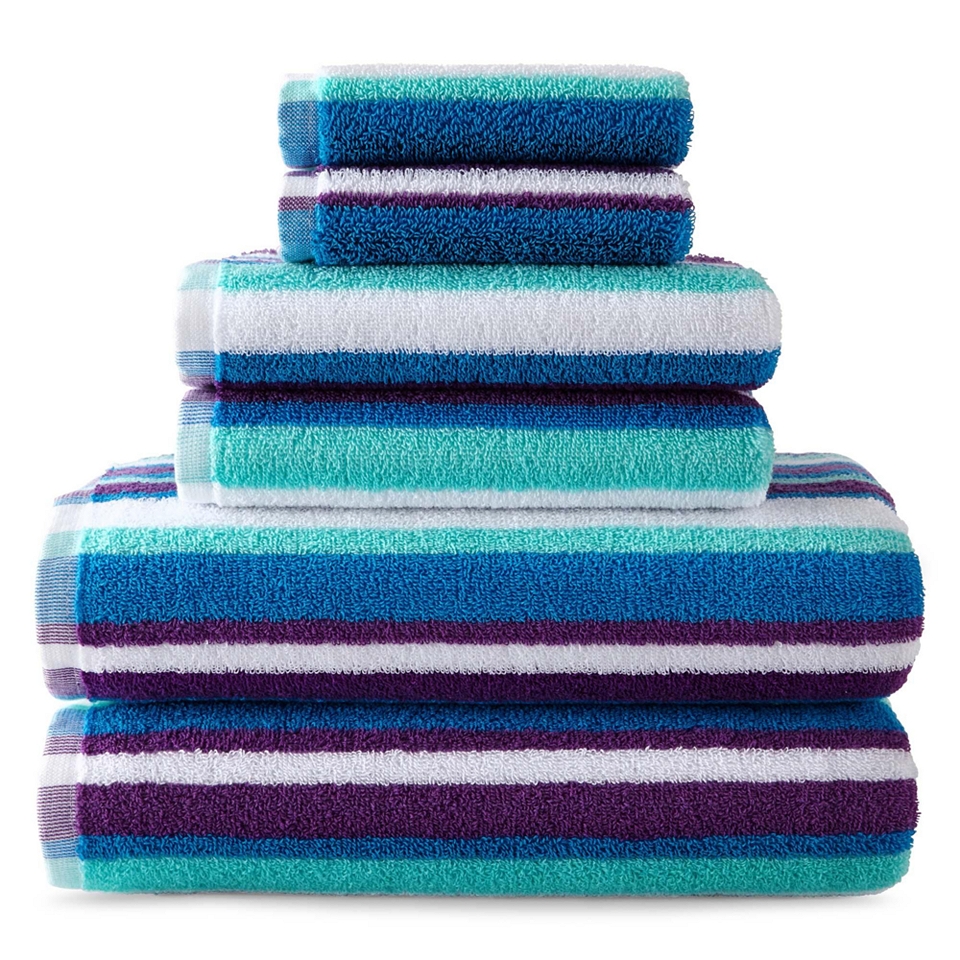 JCP Home Collection  Home Striped Bath Towels, Purple