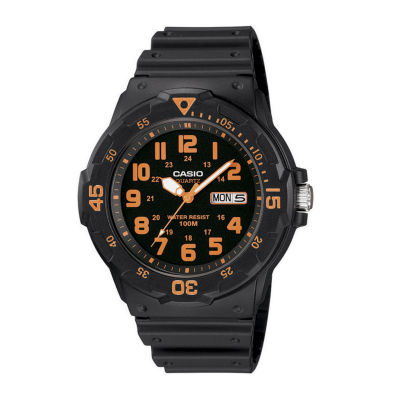 casio watch orange and black