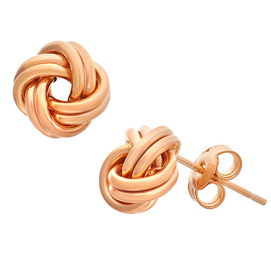 Made In Italy 14K Gold 8.2mm Knot Stud Earrings