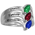 Artcarved Personalized 17.5MM Multi Color Stone 10K Gold Band