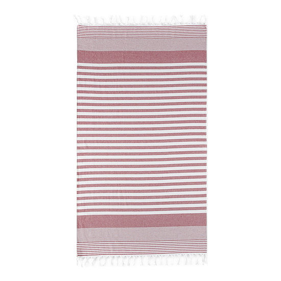 Linden Street Organic Cotton Flat Weave Stripe Beach Towel