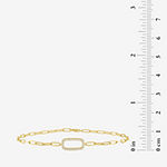 Diamond Addiction 1/10 Ct.T.W. Diamond 10K Gold 8 1/2 Inch Paperclip Chain Bracelet