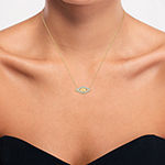 Diamond Addiction Womens 1/7 CT. T.W. Genuine White Diamond 10K Gold Evil Eye Pendant Necklace