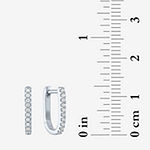 Diamond Addiction 1/10 CT. T.W. Genuine White Diamond Sterling Silver Hoop Earrings