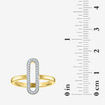Diamond Addiction Womens 1/10 CT. T.W. Genuine White Diamond 14K Gold Over Silver Cocktail Ring
