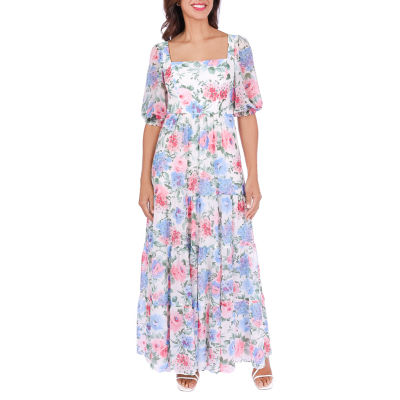 premier amour sleeveless floral maxi dress