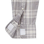 Mutual Weave Seated Mens Adaptive Regular Fit Long Sleeve Plaid Button-Down Shirt