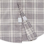 Mutual Weave Seated Mens Adaptive Regular Fit Long Sleeve Plaid Button-Down Shirt