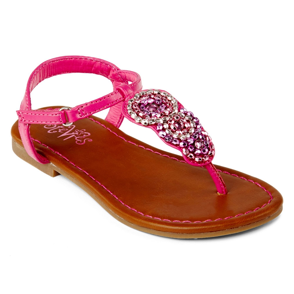 Stevies Camelot Toddler Girls Ankle Strap Sandals, Pink, Pink, Girls