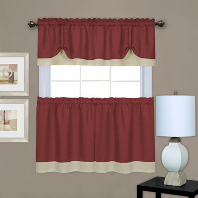 Darcy Rod Pocket Window Tiers And Valance Curtain Set Jcpenney