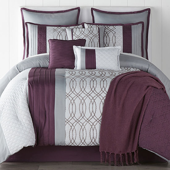 Jcpenney Home Hannah 10 Pc Embroidered Comforter Set Color