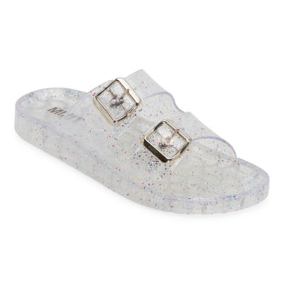 clear sparkly slides