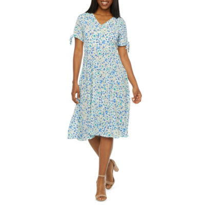 r & k originals short sleeve floral fit & flare dress