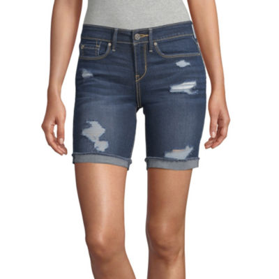 low rise jean short