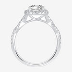 Womens 2 CT. T.W. Lab Grown White Diamond 14K White Gold Pear Engagement Ring