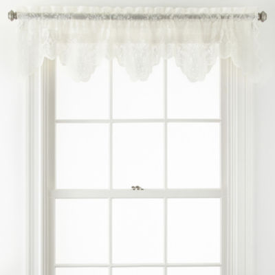 Home Expressions Jessica Lace Rod Pocket Tailored Valance Jcpenney