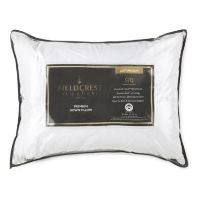Fieldcrest Luxury Jacquard Medium Density Antimicrobial Down Pillow