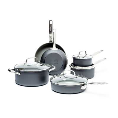 Greenpan Chatham 10 Pc Aluminum Dishwasher Safe Cookware Set Color Gray Jcpenney