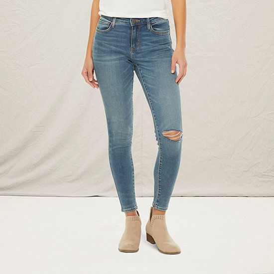 a.n.a Womens Mid Rise Ripped Jegging