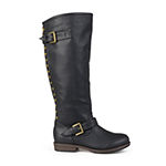 Journee Collection Womens Spokane Studded Riding Boots