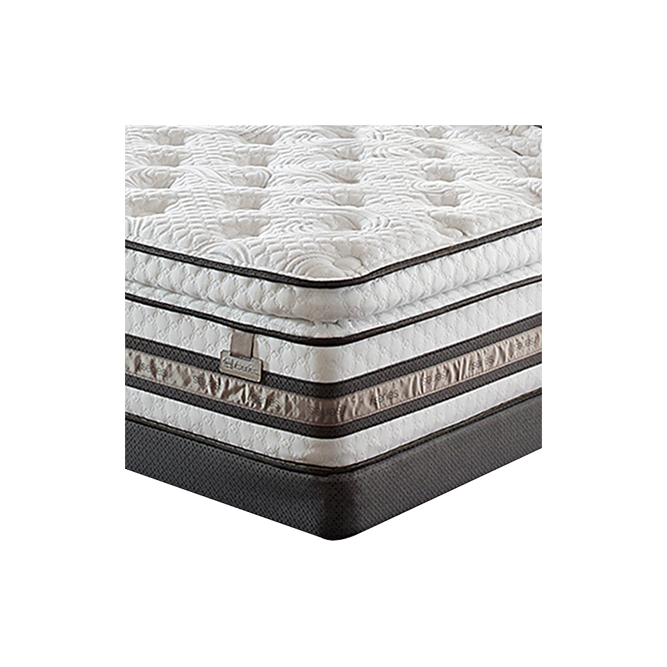 Serta iSeries Merit Super Pillow Top Plush Mattress plus Box Spring, White