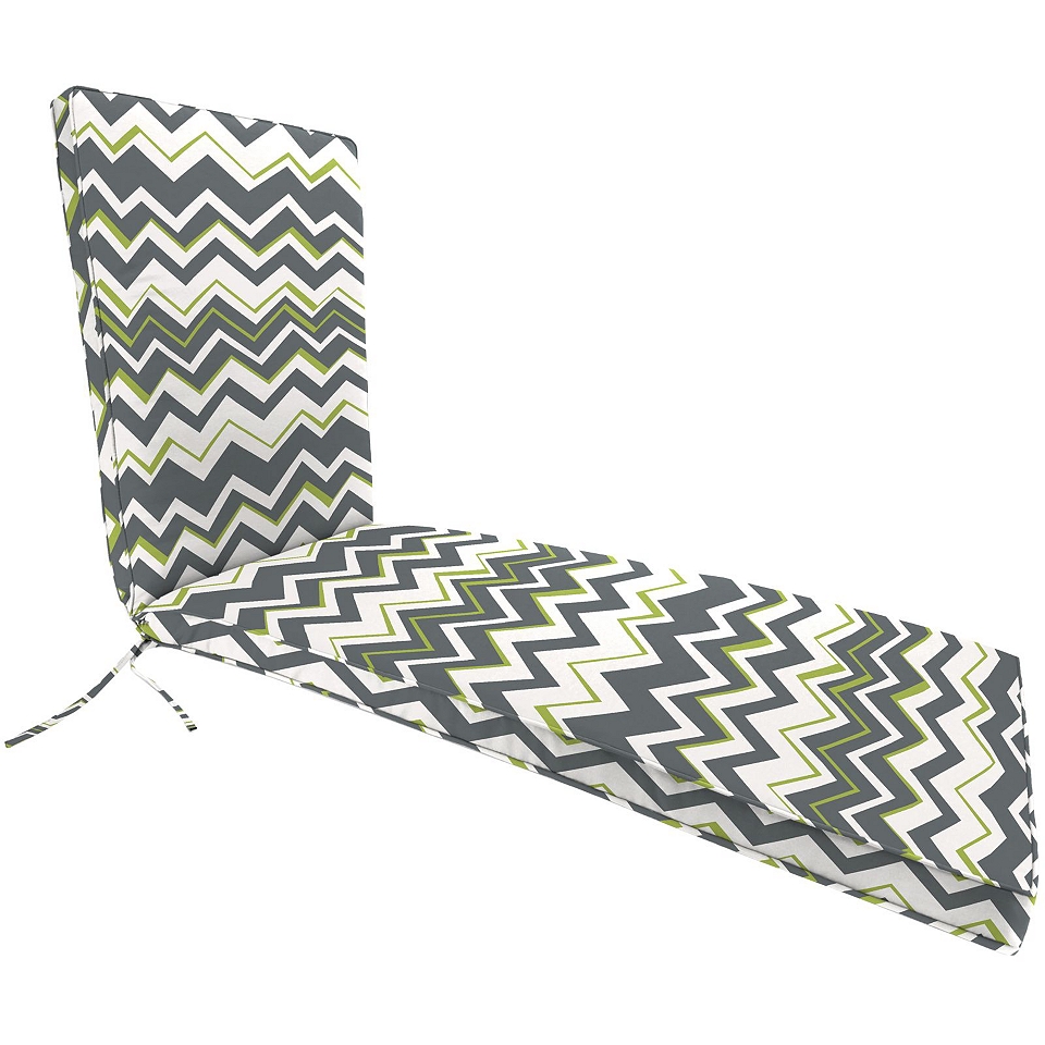 Outdoor Chaise Cushion, Tempest Sterling