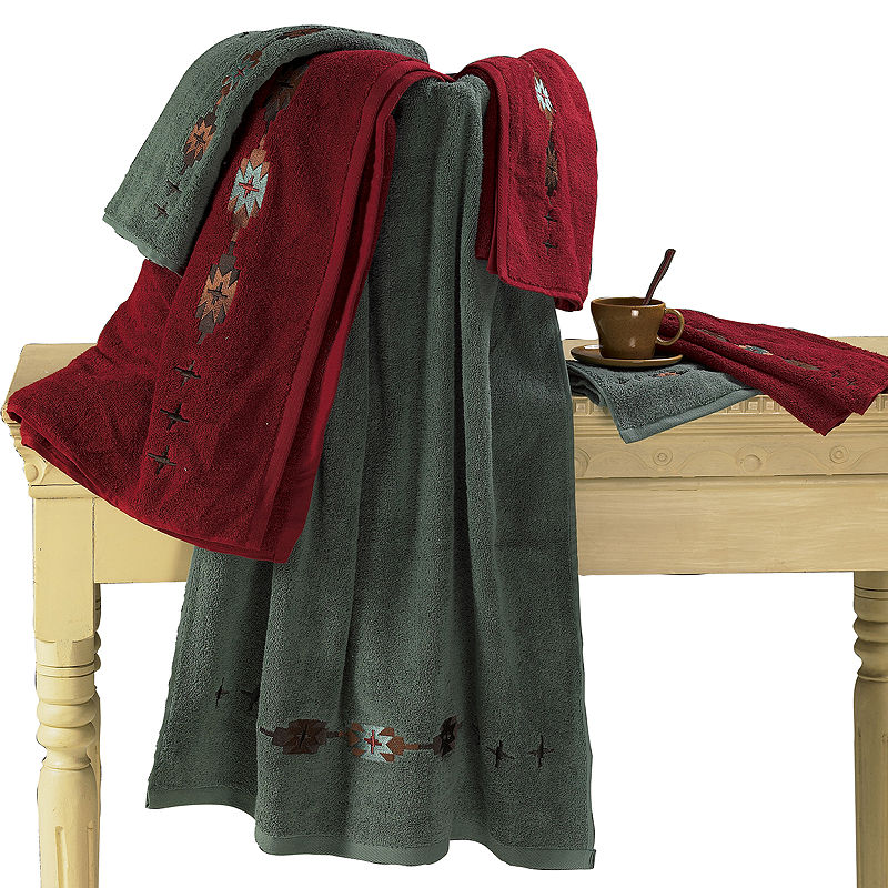 Hiend Accents Navajo 3-pc. Bath Towel Set, Green 