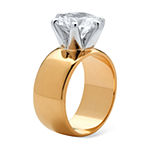 Womens 4 CT. T.W. White Cubic Zirconia 18K Gold Over Brass Engagement Ring