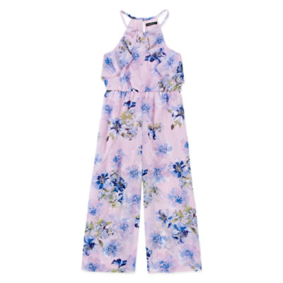 My Michelle Girls Jumpsuit Preschool / Big Kid, Color: Lilac Print ...